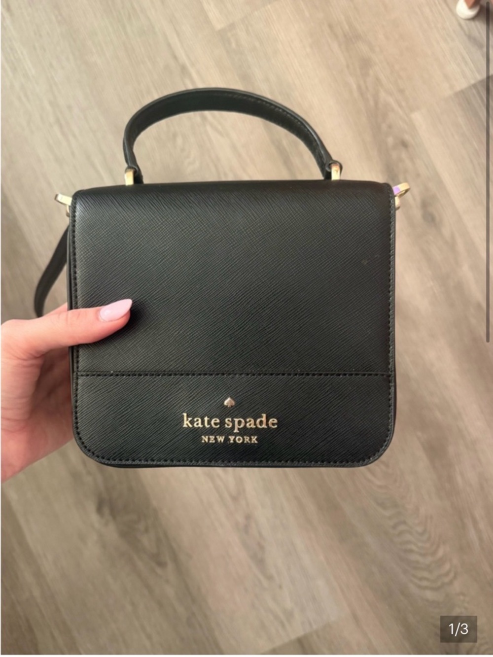 kate spade Black Saffiano Leather Top-Handle Satchel